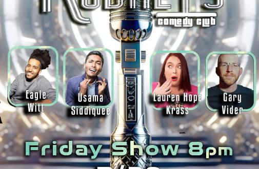 Friday Comedy Show featuring Tom Cassidy, Eagle Witt, Usama Sidiquee, Gary Vider and more