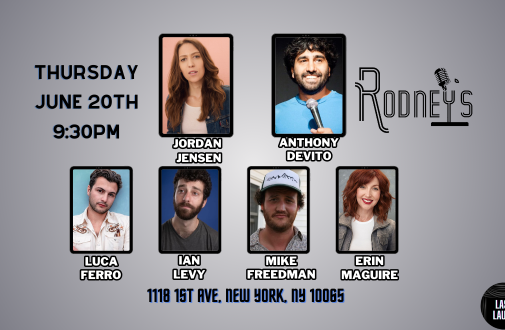 Last Laugh featuring: Jordan Jensen, Luca Ferro, Anthony DeVito, Ian Levy, Erin Maguire