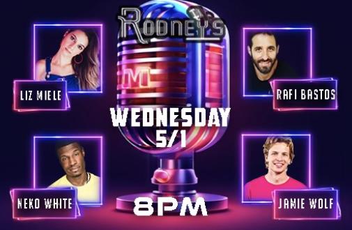 Wednesday Show at 8pm featuring Rafi Bastos, Liz Miele, Neko White, Mike Recine and more